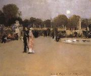 John Singer Sargent The Luxembourg Gardens at Twilight oil painting on canvas